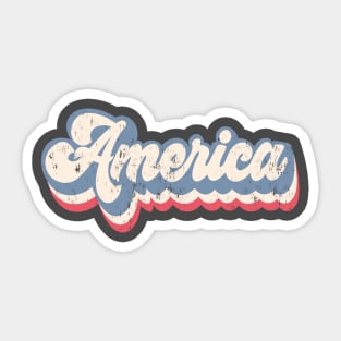 Retro America Sticker